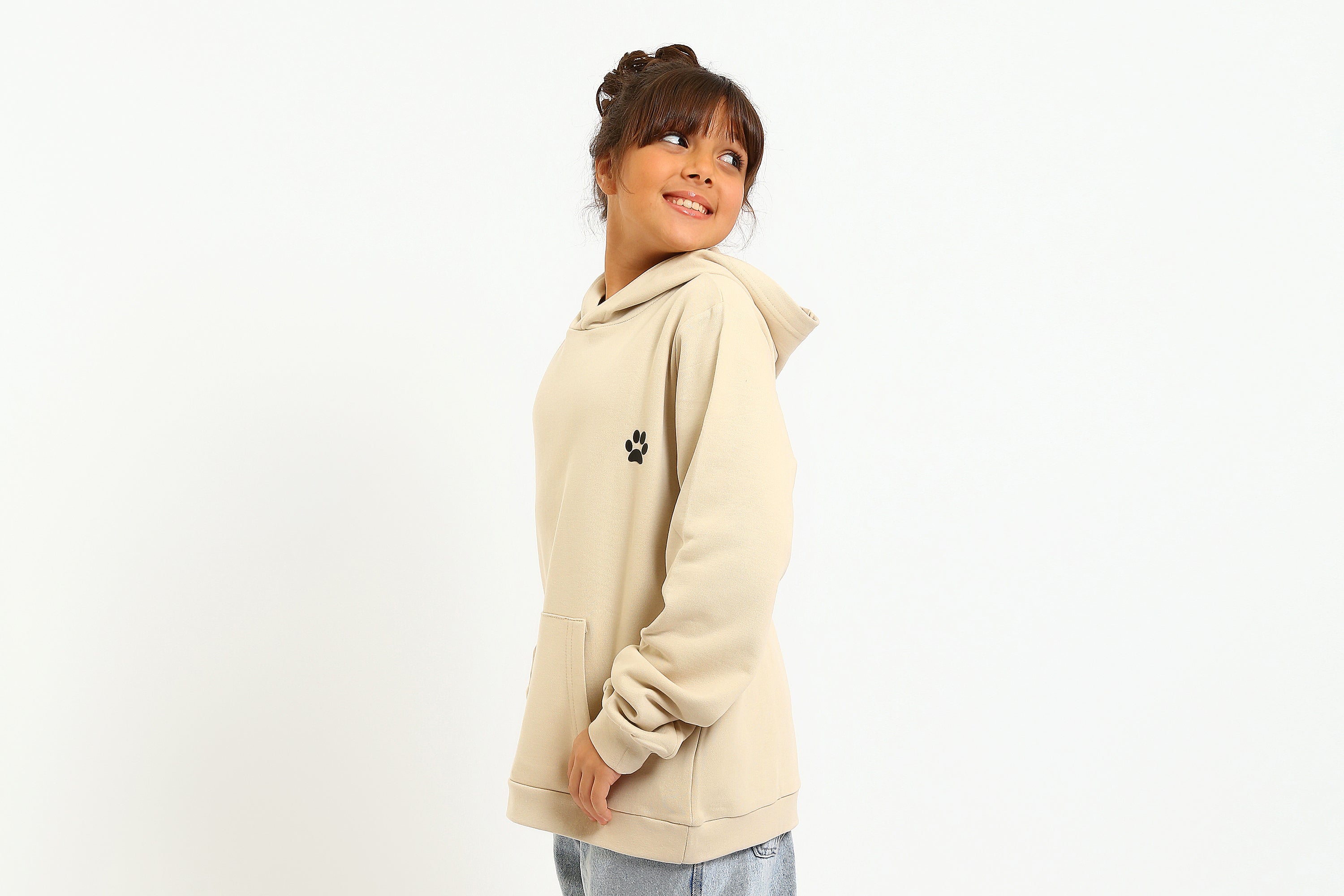 Beige Hoodies