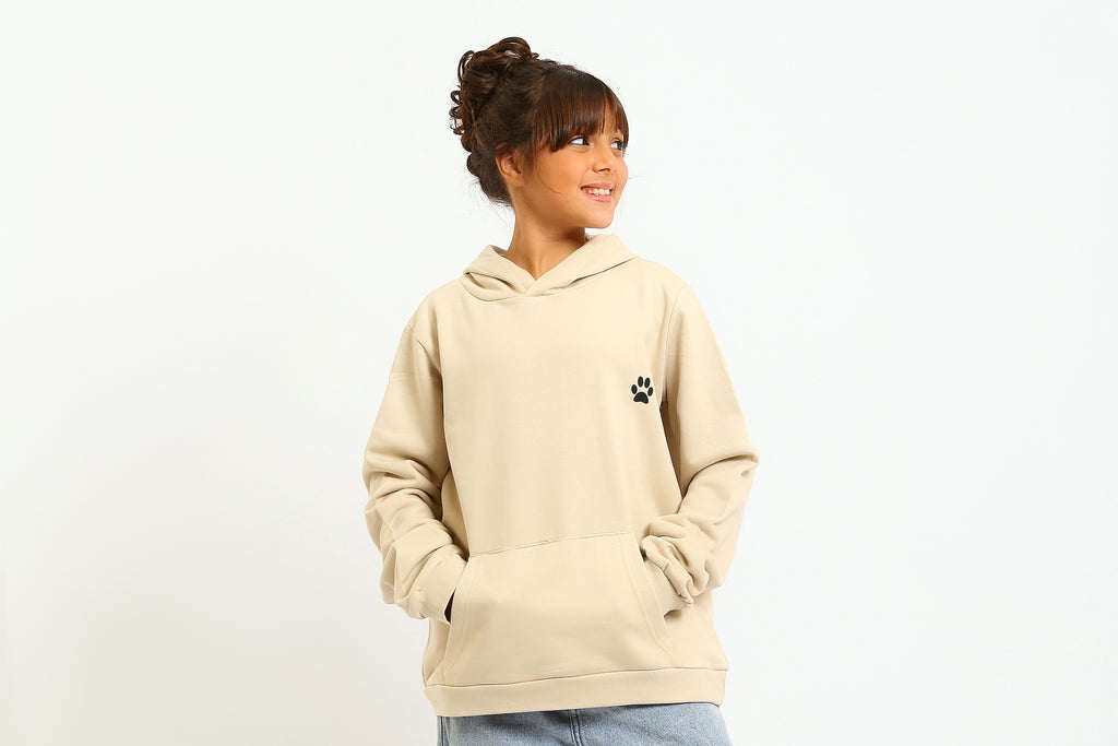 Beige Hoodies