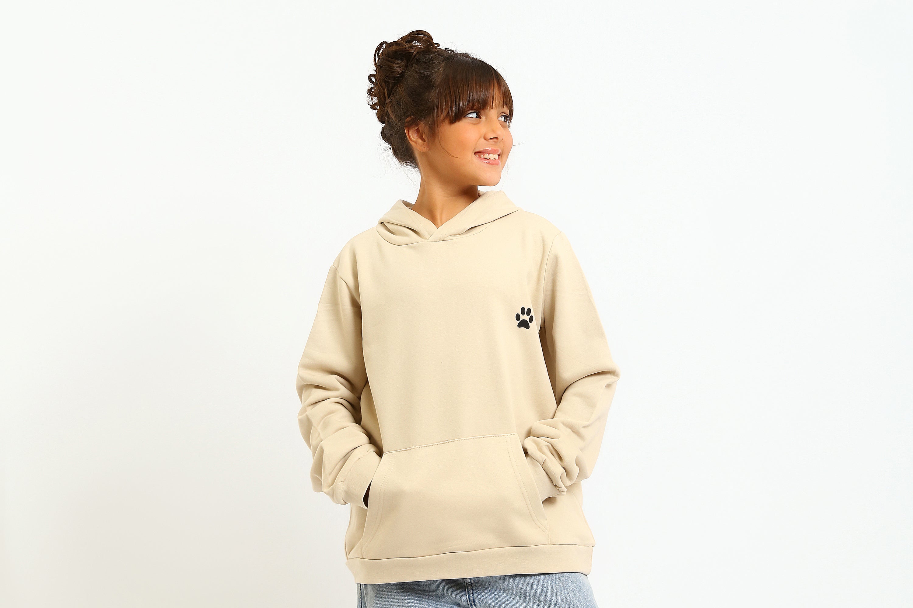 Beige Hoodies