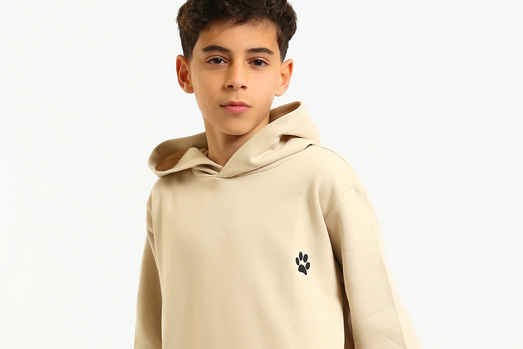 Beige Hoodies