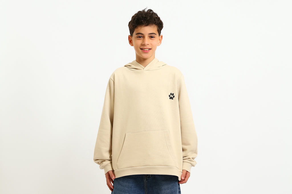 Beige Hoodies